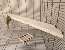 Corner Ledge & Hooks (70cm) - Cage Accessories Platform Shelf Rat Bird Degu Mice