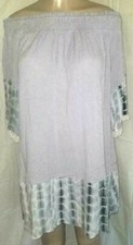 Kori America Gray Tie Dye Boho Dress Small