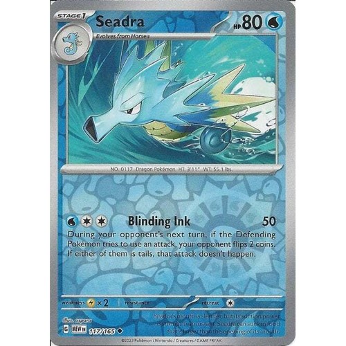 REVERSE HOLO SEADRA 117/165 UC NEAR MINT | eBay