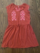 Tea Collection Girls Size 8 Embroidered Flutter Sleeve Summer Dress