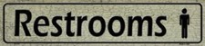 RESTROOMS MENS METAL NOVELTY MINI STREET SIGN
