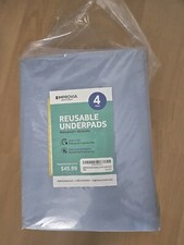 IMPROVIA  Washable Underpads, 34" x 36" Pack of 4 - Heavy Absorbency Reusable