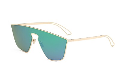 Square Futuristic Flat Lens Mirrored Fashion Sunglasses