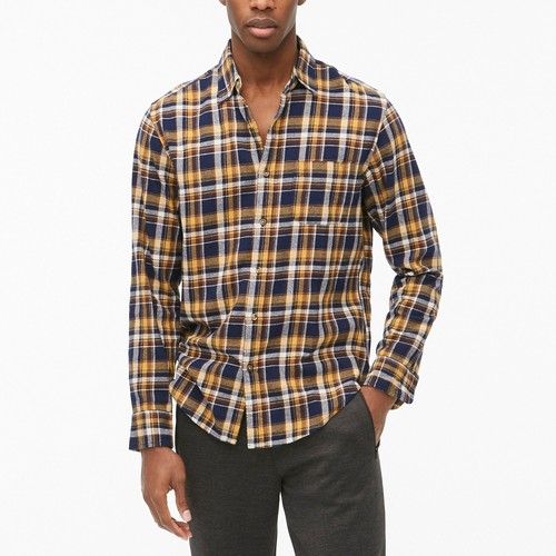 Slim Fit Flannel Button Front Shirt 