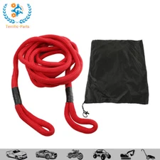 Red Recovery Kinetic Tow Rope 7/8" x 30' Energy Truck Tow Snatch Strap 30000 LBS