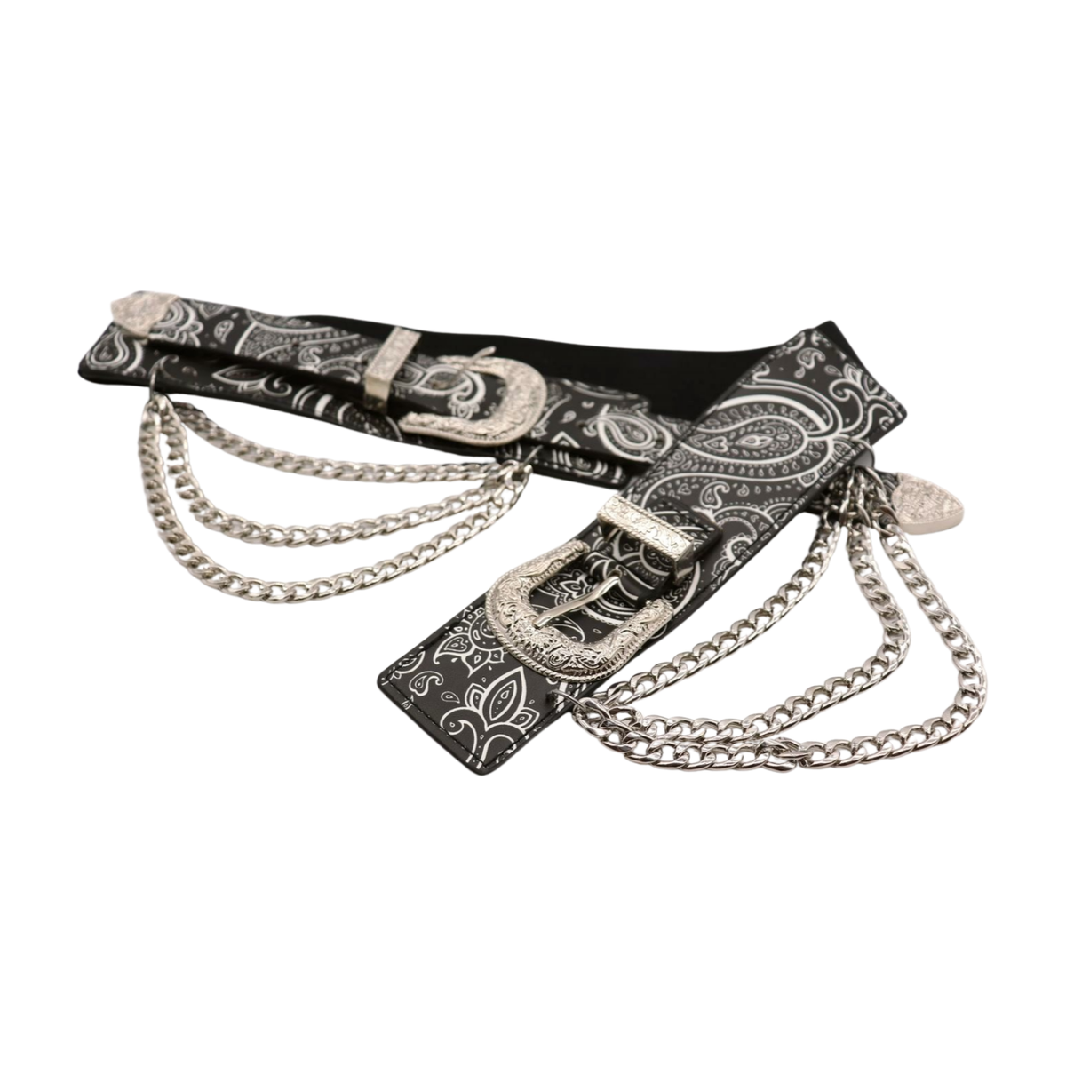 Western Double Buckle Adjustable Black Faux Leather Belt DSC_1410.jpg?v=1694019168&  main image 2