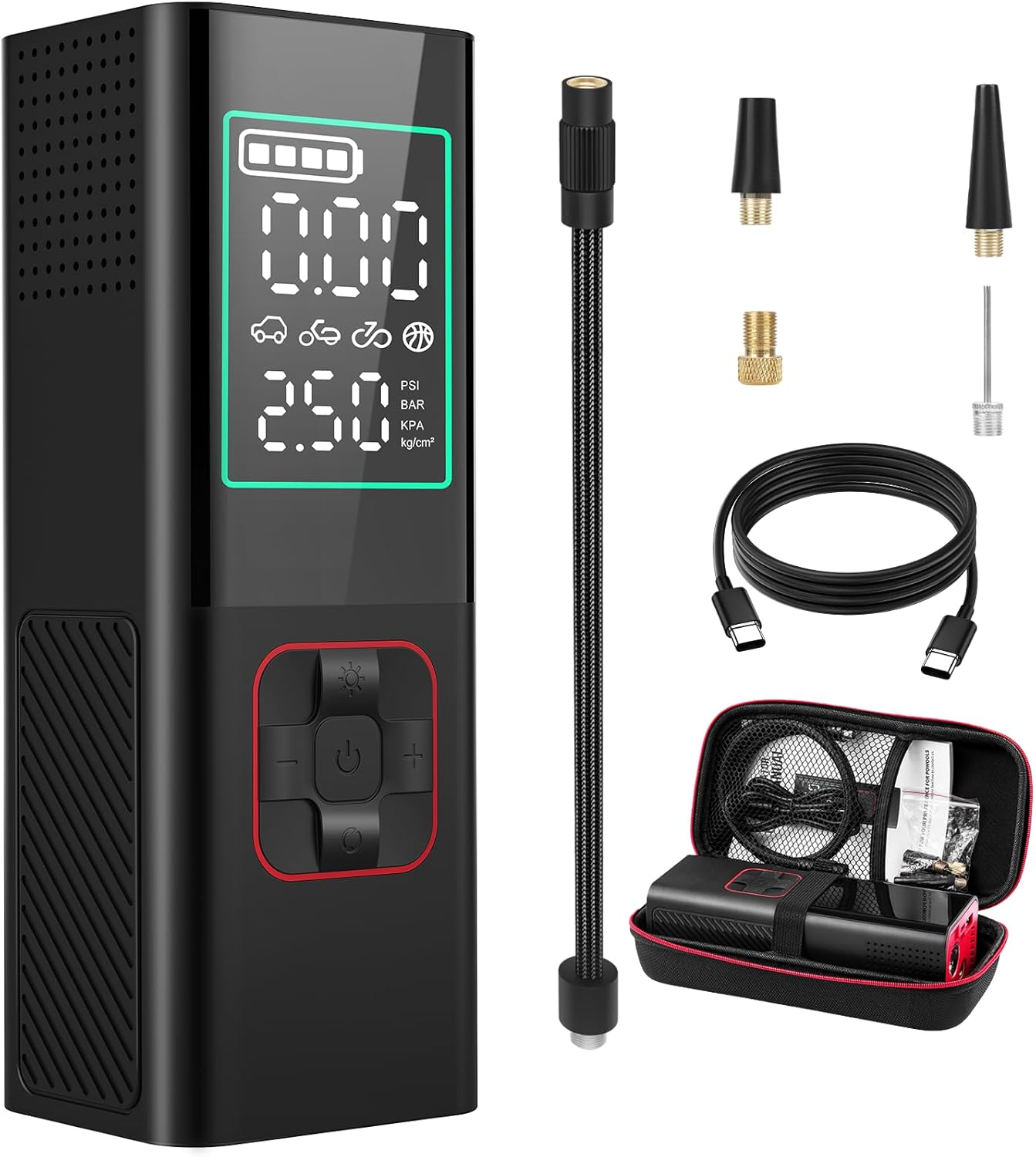 Tire Inflator Portable Air Compressor 160PSI Multipurpose Air Compressor Battery
