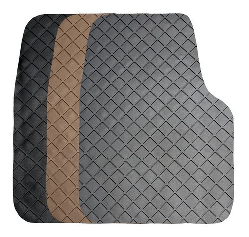 4 Piece Flexomat Rubber Custom Fit Floor Mats for Kia Vehicles - Black Tan Gray