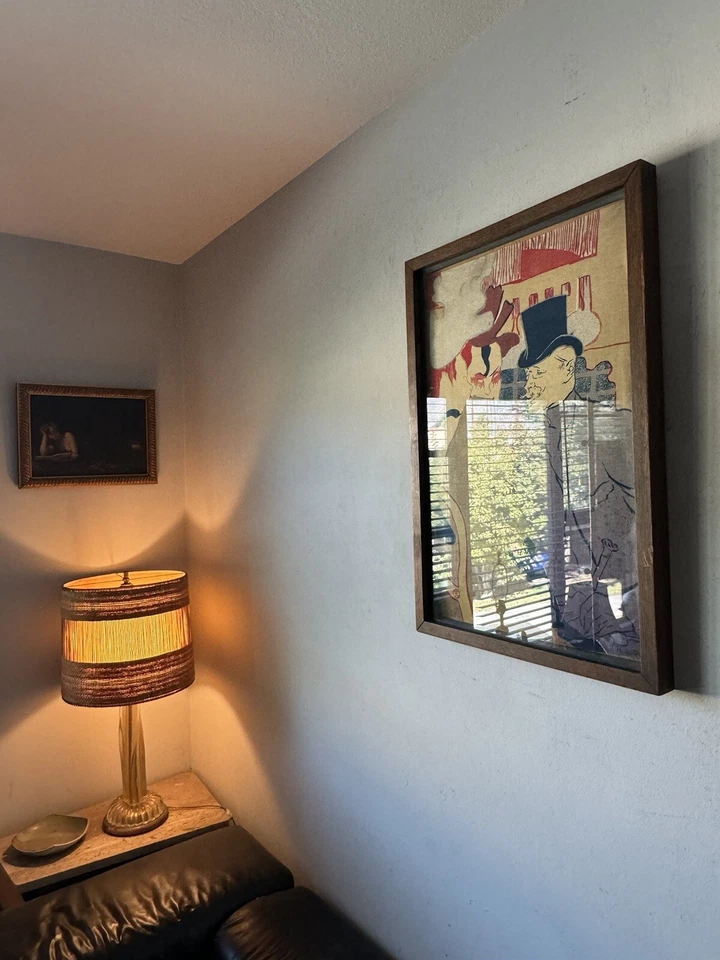 TOULOUSE LAUTREC FRENCH ANTIQUE MODERN ART NOUVEAU TAPESTRY SCARF OLD VINTAGE - Image 4 of 4