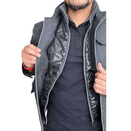 INC Wool Jacket International Concepts mens Color Dark gray size Medium - Picture 14 of 21