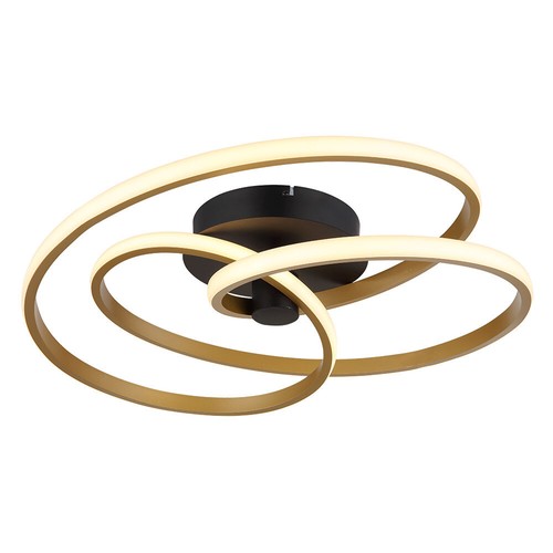 Wohnzimmerlampe Deckenleuchte Deckenleuchte gold LED Flurlampe geschwungen 3000K - Bild 2 von 11
