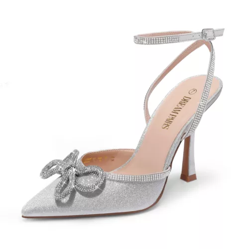 Traumpaar Damen Hochzeitspumps Stilettos hoher Absatz spitze Zehenpartie Pumps Schuhe - Bild 20 von 25