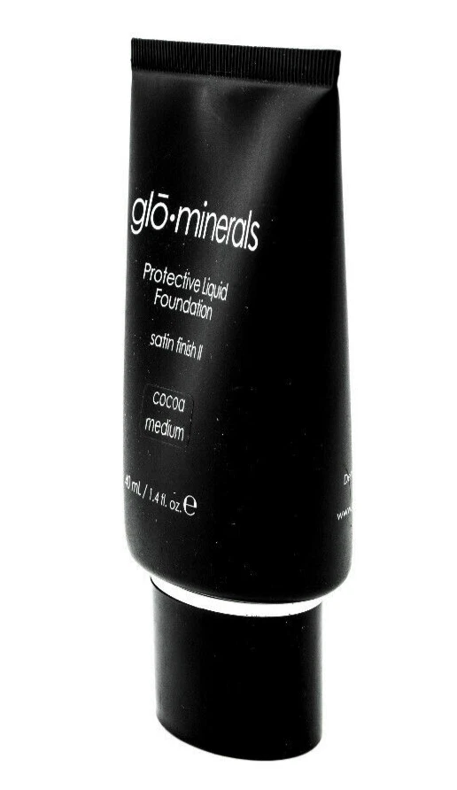 Glo Minerals Protective Liquid Foundation (Cocoa Medium) 1.4 oz / 40 ml NIB - Image 3 of 4