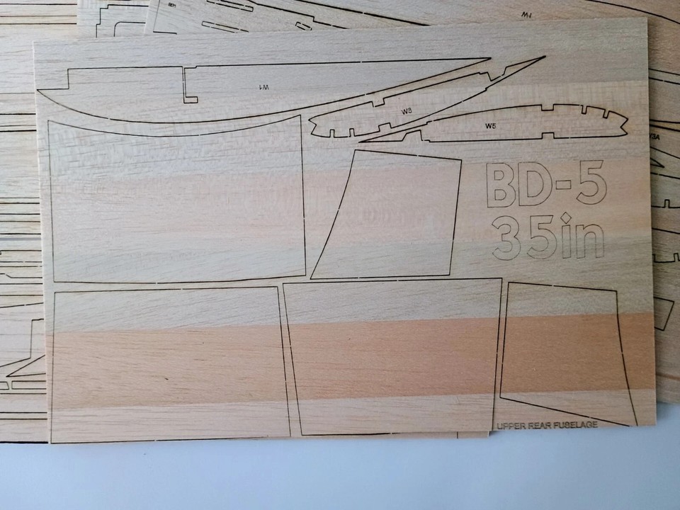 BD-5 35" WS RC Airplane Kit Laser Cut Balsa & Ply Short Kit + Printed ...
