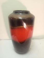 Large Scheurich Vintage fat Lava Vase   West Germany  Superb Condition  40 cms