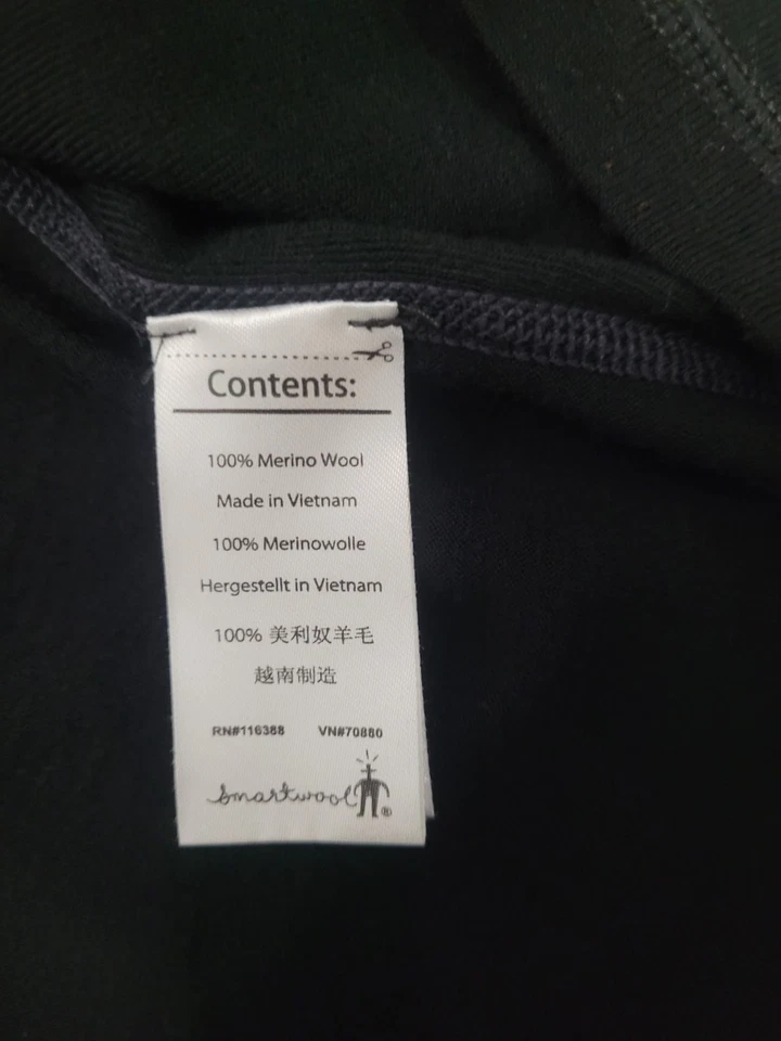 Smartwool Cuarto Cremallera Capa Base Mujer Grande Negra Lana Camisa Senderismo Aire Libre... Foto 4 de 4