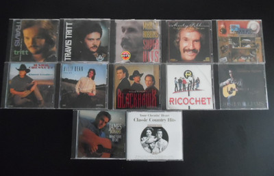 LOT OF 12 COUNTRY CD'S-MALE ARTISTS INCLUDING  TRAVIS TRITT & RICOCHET