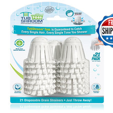 Tubshroom Toss 21Pk Disposable Bath Tub Drain Strainers - Hair Catcher Snare
