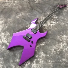 Metallic Purple Warlock Extreme Electric Guitar Solid Body HH Pickups Black Part