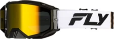 Fly Racing 37-5189 Zone Pro Goggle White/Black/Gold w/Gold Mirror/Smoke Lens