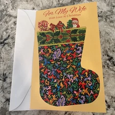 Christmas For My Wife With Love Always 5”x7.75" Stockwell Greeting Card