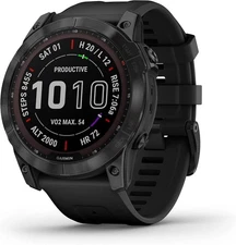 Garmin Fenix 7X Sapphire Solar Adventure Smartwatch GPS Black Titanium EXCELLENT
