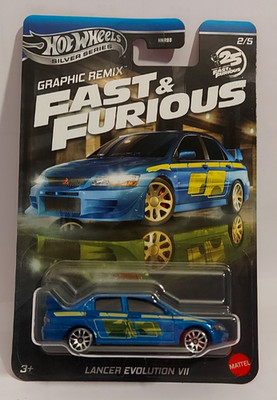 HOT WHEELS FAST & FURIOUS LANCER EVOLUTION VII 2/5 GRAPHIC REMIX JBY47