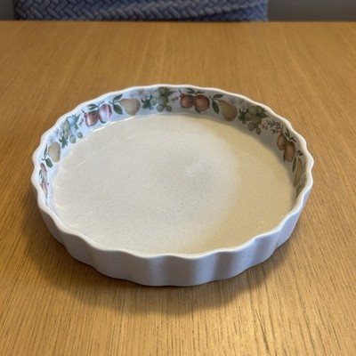 Wedgwood Quitten Kuchen Quicheform Ofen zu Tisch geriffelter Rand 21,5 x 3,5 cm