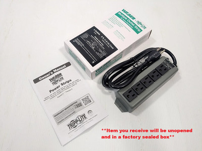 Tripp Lite Waber 5 outlet metal power strip 6' 6-ft 1.83m NEMA 5-15R 602 US NEW