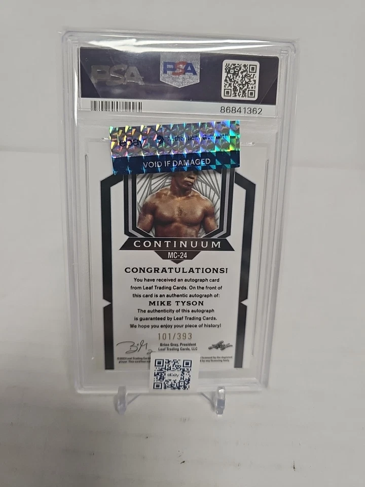 Mike Tyson 2023 Leaf Metal Continuum Auto SP PSA 10 GEM MT - Image 2 of 2