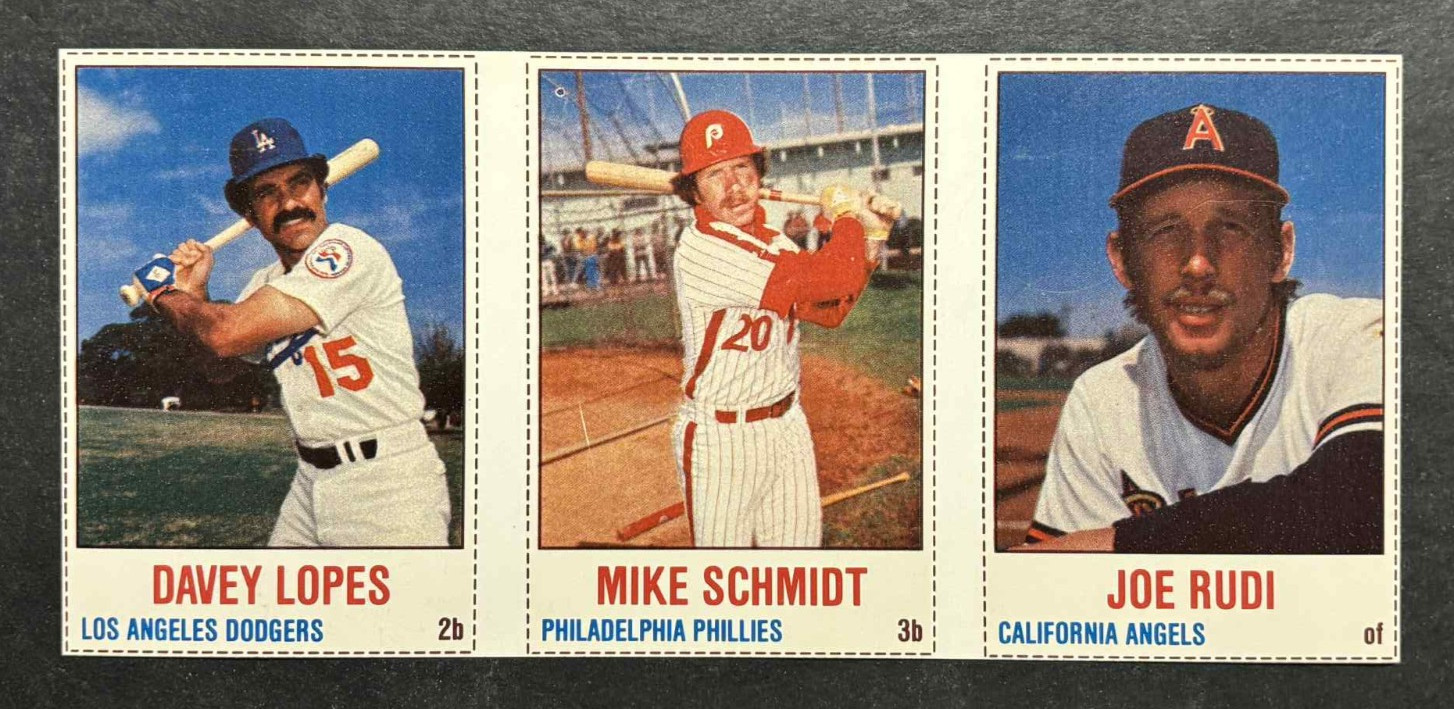 1978 Hostess Panels 112/113/114 DAVEY LOPES / MIKE SCHMIDT / JOE RUDI - LQQK