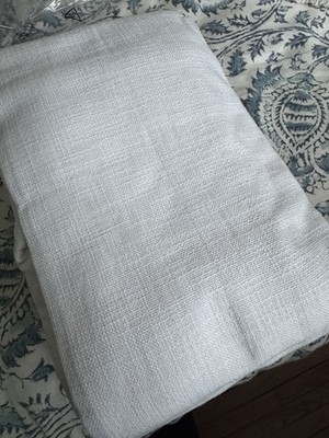 Pottery Barn Seaton Textured Curtain White 100''x96'' Light Filtering Grommet 