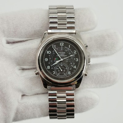 Pulsar Men's Vintage Silver Tone Quartz Chronograph Watch V601