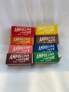 Vintage Ampollina Dye In tube - Lot of 8