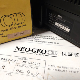 NEO GEO CD Front Loading Japanese Console SNK #000993 with box Import Japan