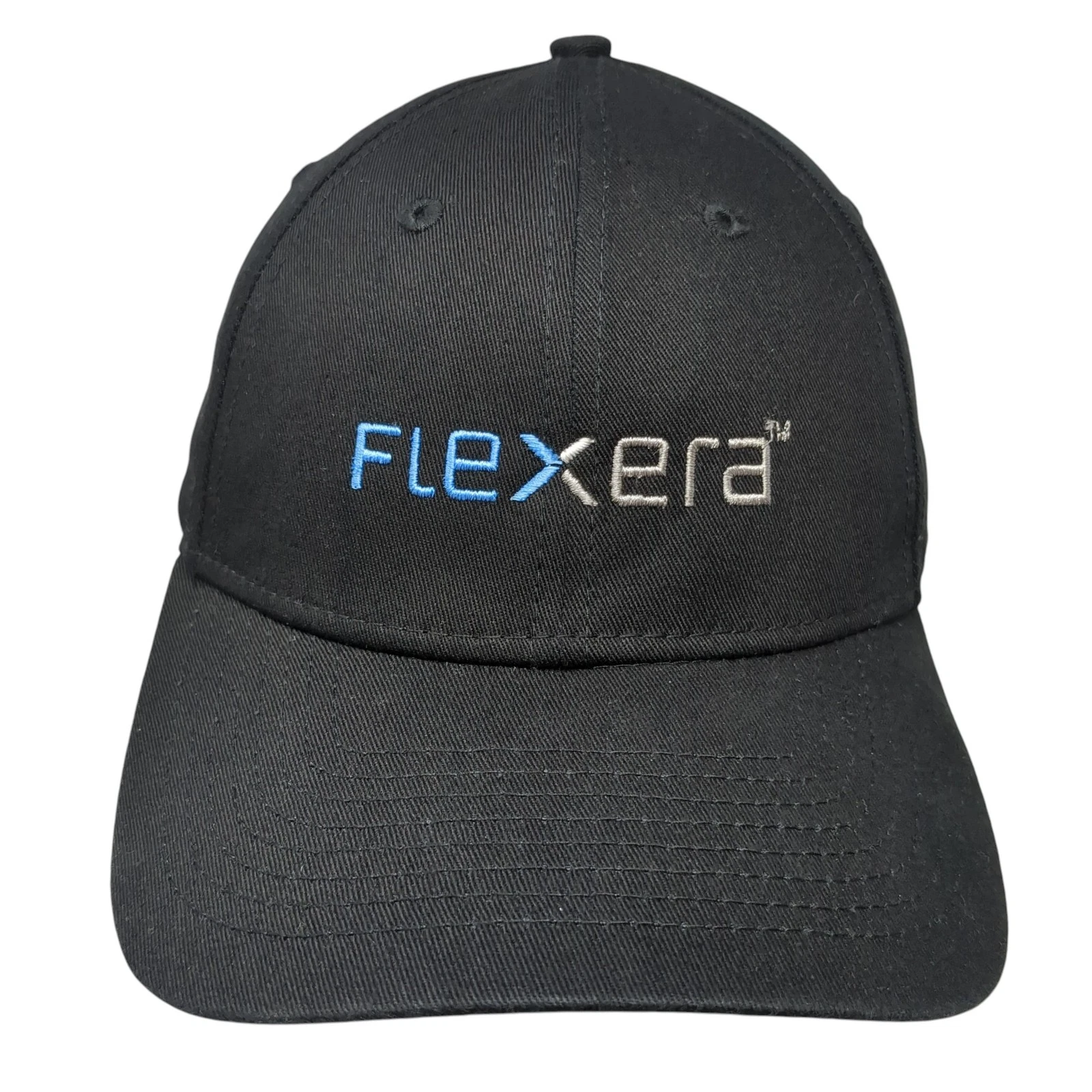 Flexera Strapback Baseball Hat Black One Size Embroidered New Era