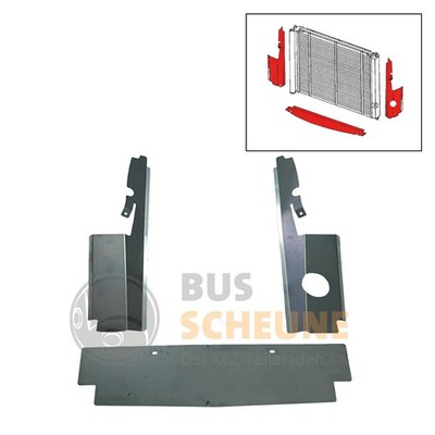 VW Bus T2 T3 Basis-Kit Luftleitbleche Kühler in Edelstahl Kühlung NEU NACHBAU
