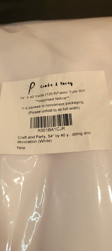 Tulle White 54" x 40 yards Fabric Mesh Bolt Tutu Wedding Decoration Party Craft - Picture 2 of 7