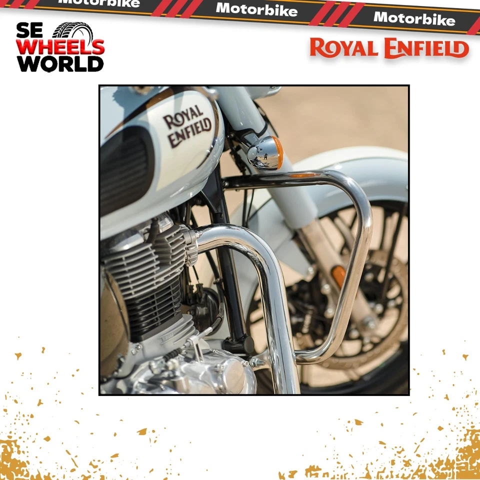 Protezione motore trapezio argento Royal Enfield per Meteor 350 Rebon KXA00008 - Immagine 4 di 4