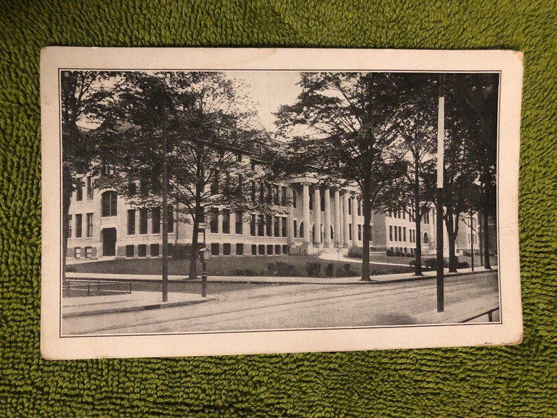 Vintage Postcard, Chestnut Street Grammar School, Springfield MA, Early 1910’s 