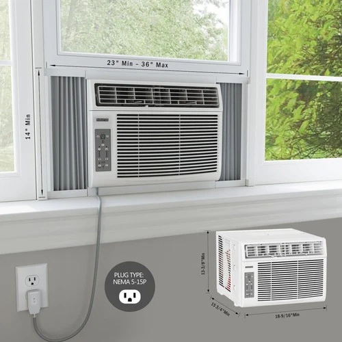 DRWAC081XNA1 8,000 BTU 115V Window Air Conditioner and Remote Control - White - Picture 2 of 9