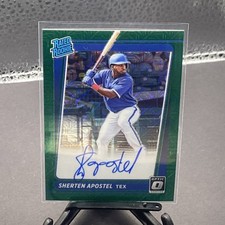 2021 Donruss Optic Sherten Apostel Rookie On Card Auto Autograph Green Mojo /99
