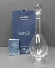 Marquis by Waterford Clear Crystal Footed Decanter Vintage Collection Poland