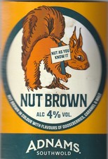 USED CURVED PUMP CLIP FRONT - ADNAMS BREWERY - NUT BROWN