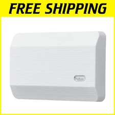 Elegant Two-Tone White Textured Door Chime - Wired Convenience for Your Home