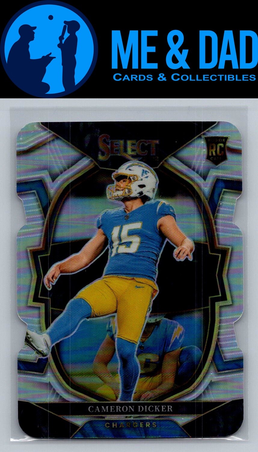 2022 Panini Select #16 Cameron Dicker Silver Prizm Die Cut