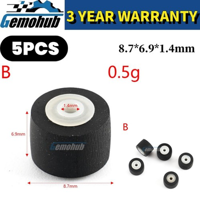 #ad NEW 8.7*6.9*1.4mm Tape Recorder Pinch Roller Wheel Rubber Pressure Belt Pulleys $23.89