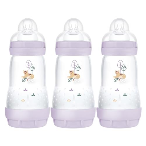 MAM Easy Start Anti-Colic Baby Bottles | 3 Pack (3 x 260) | Self-Sterilising