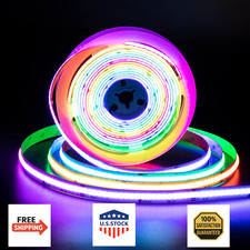 PAUTIX Dotless LED Lights RGB Smart IC COB 16.4ft Color Changing Flexible Tape L