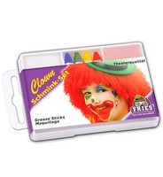 Fasching Karneval Schminkset Clown Schminke Make-Up Weiss